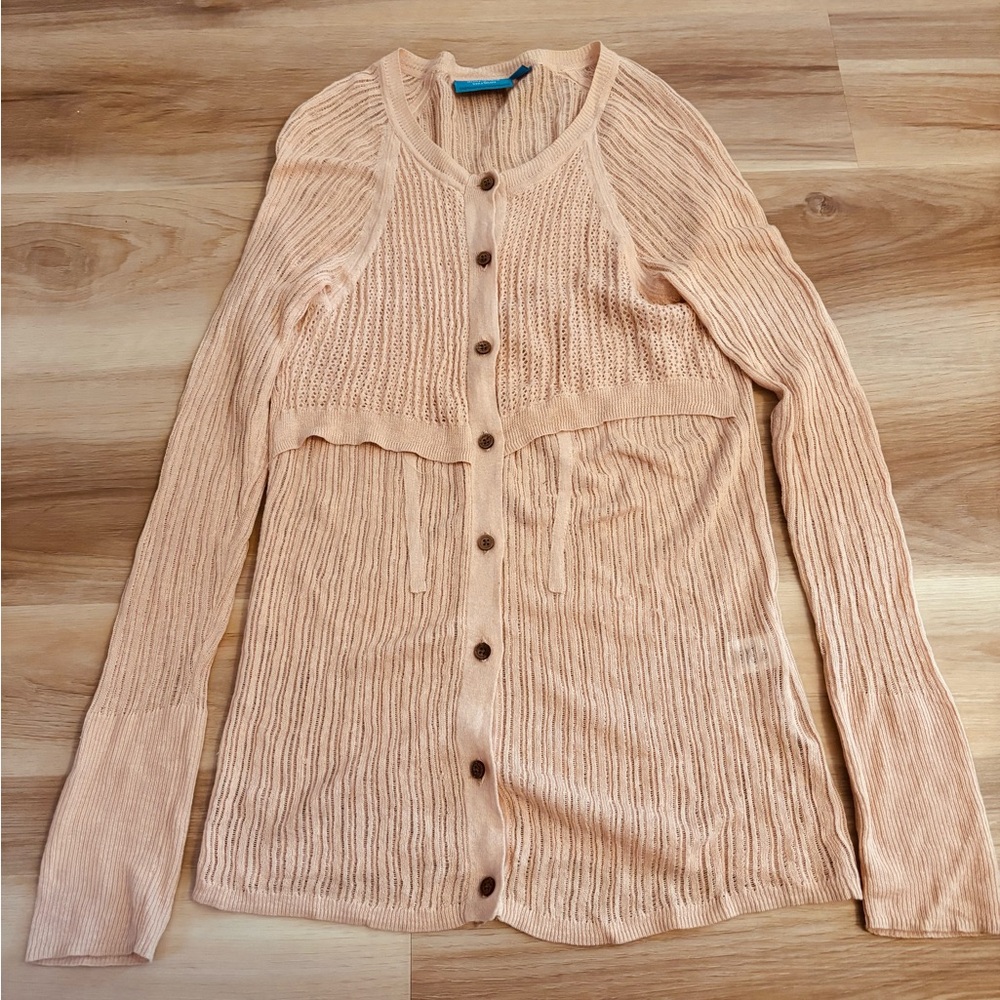 Simply Vera Wang Cream Cable-Knit Cardigan Sweater